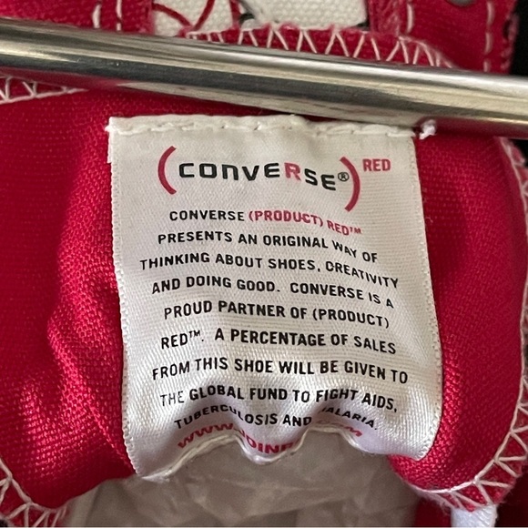 Converse One Reds “Soccer Chick” Custom Sneakers | Women’s 8 Y2K Red Black NWT - Picture 14 of 16
